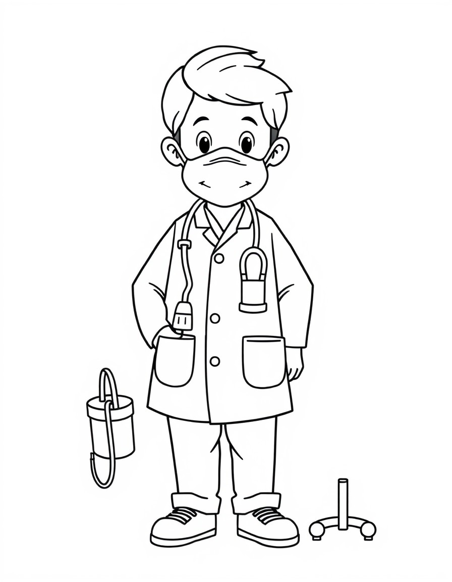 A doctor with equipments