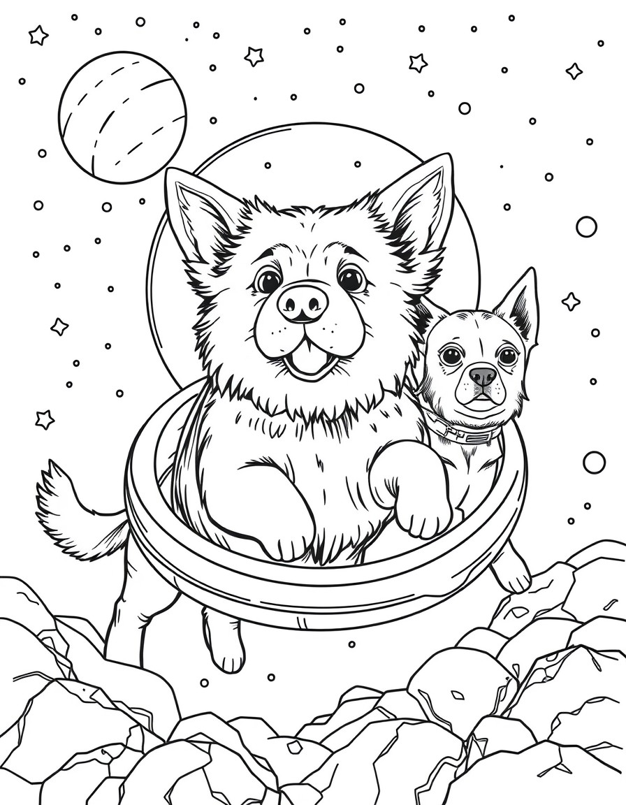 dogs in space