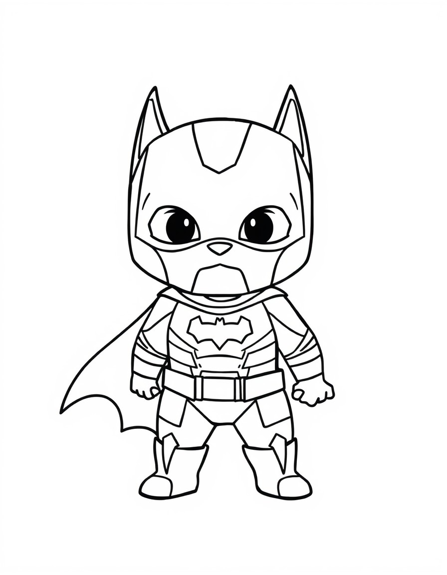 create some cute animals as superhero like batman or ironman