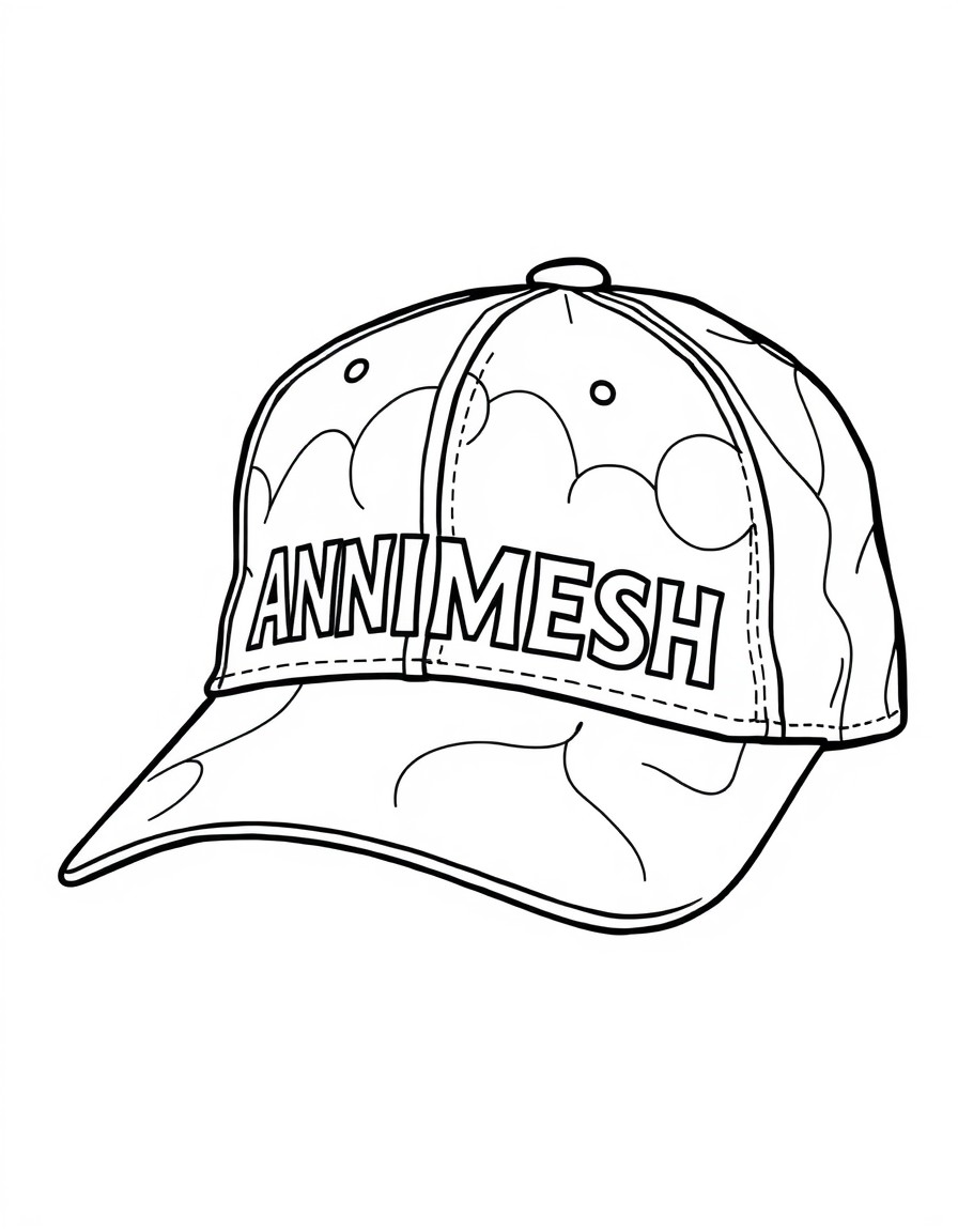 A Cap of Gradient Color with 'ANIMESH' written on it
