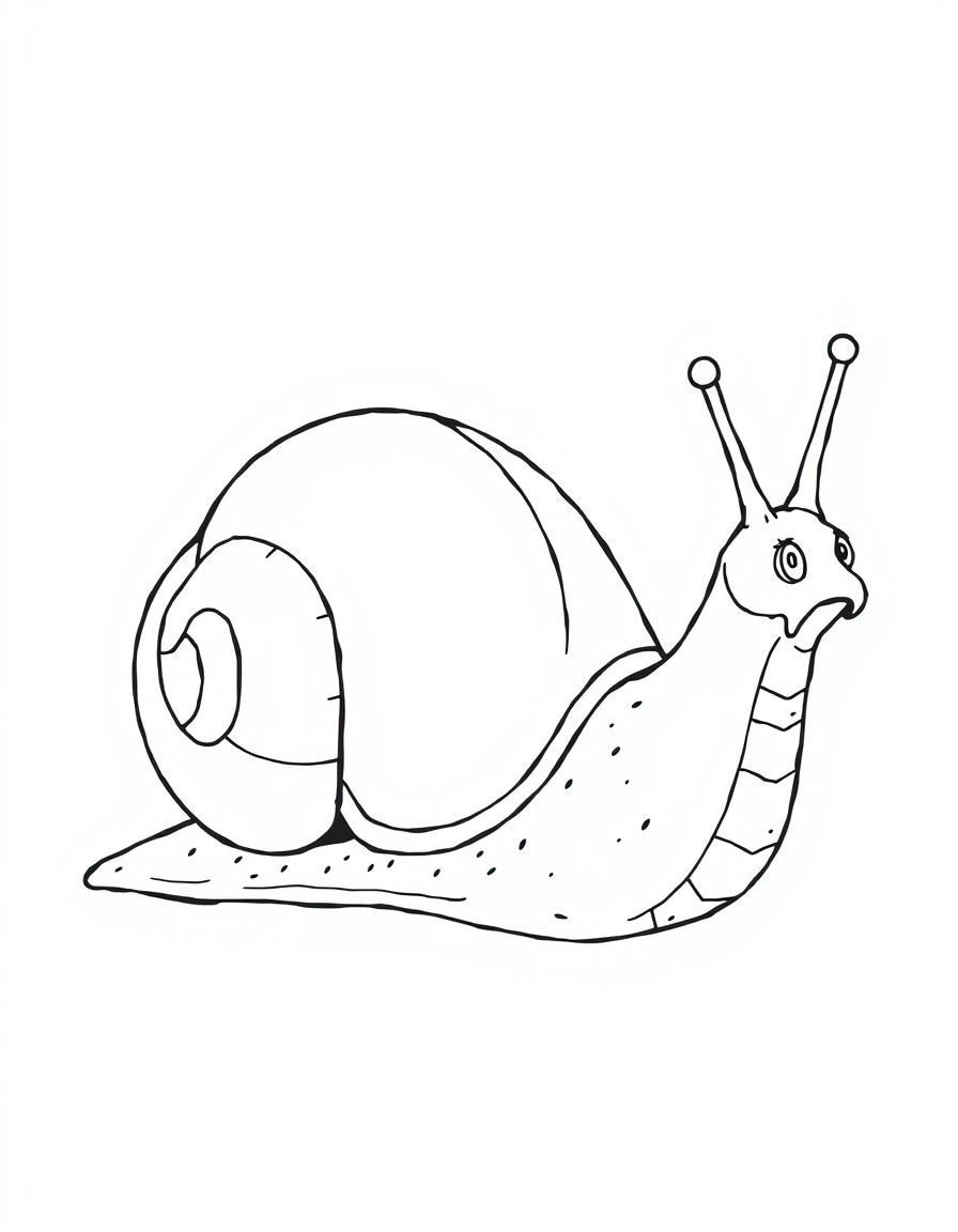 A snail with a shell that has a chimney