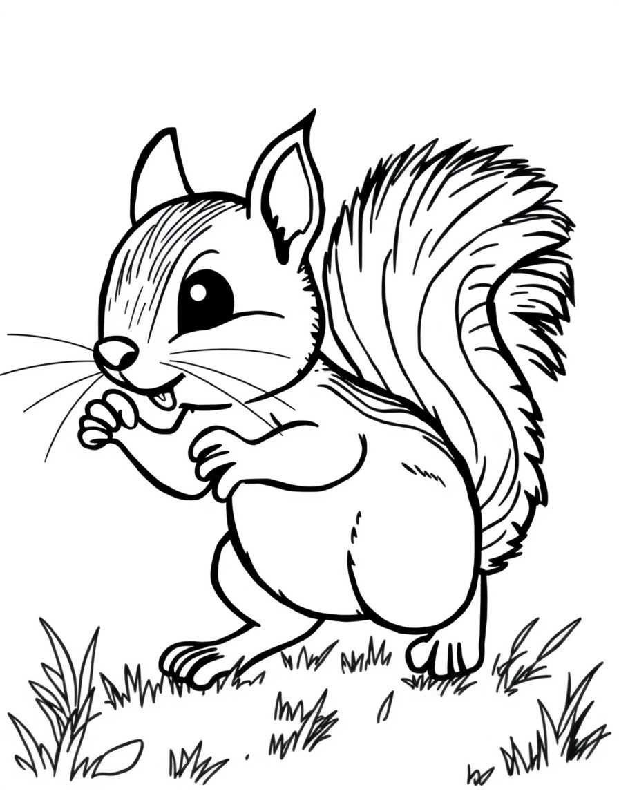 Cute running squirel