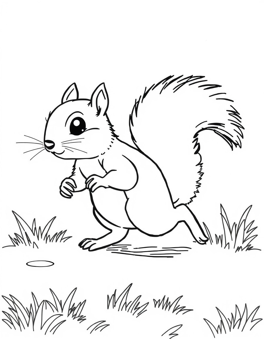 Cute running squirel