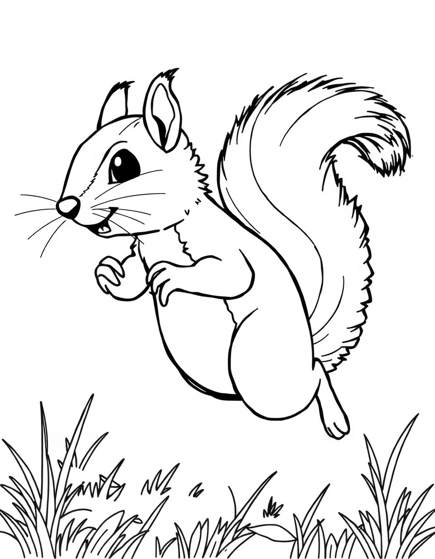 Cute running squirel