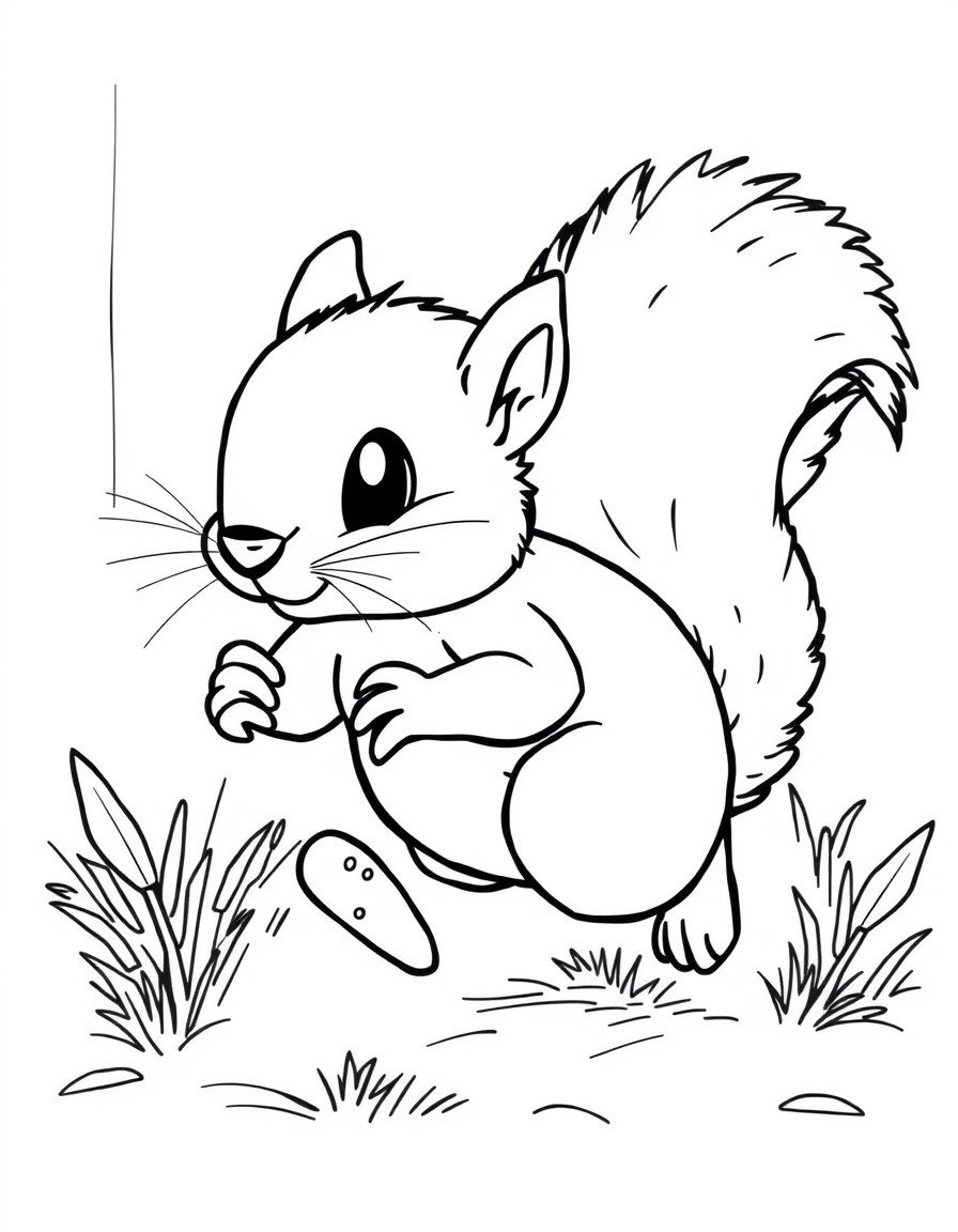 Cute running squirel