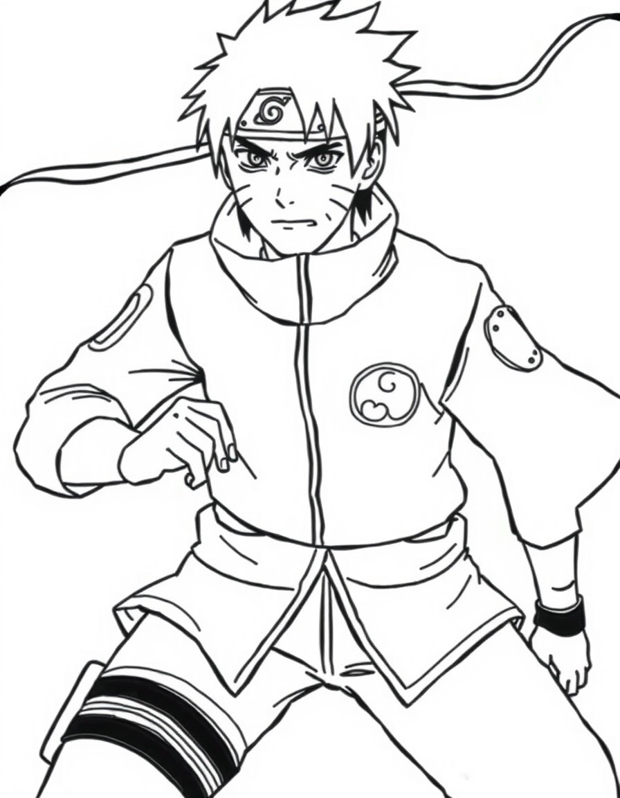 Sasuke Naruto Coloring Page