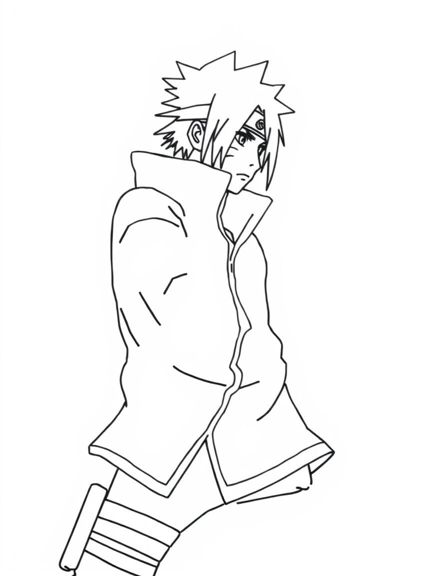 Sasuke Naruto Coloring Page