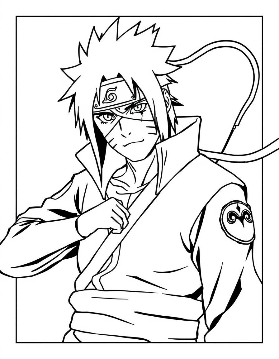 Sasuke Naruto Coloring Page