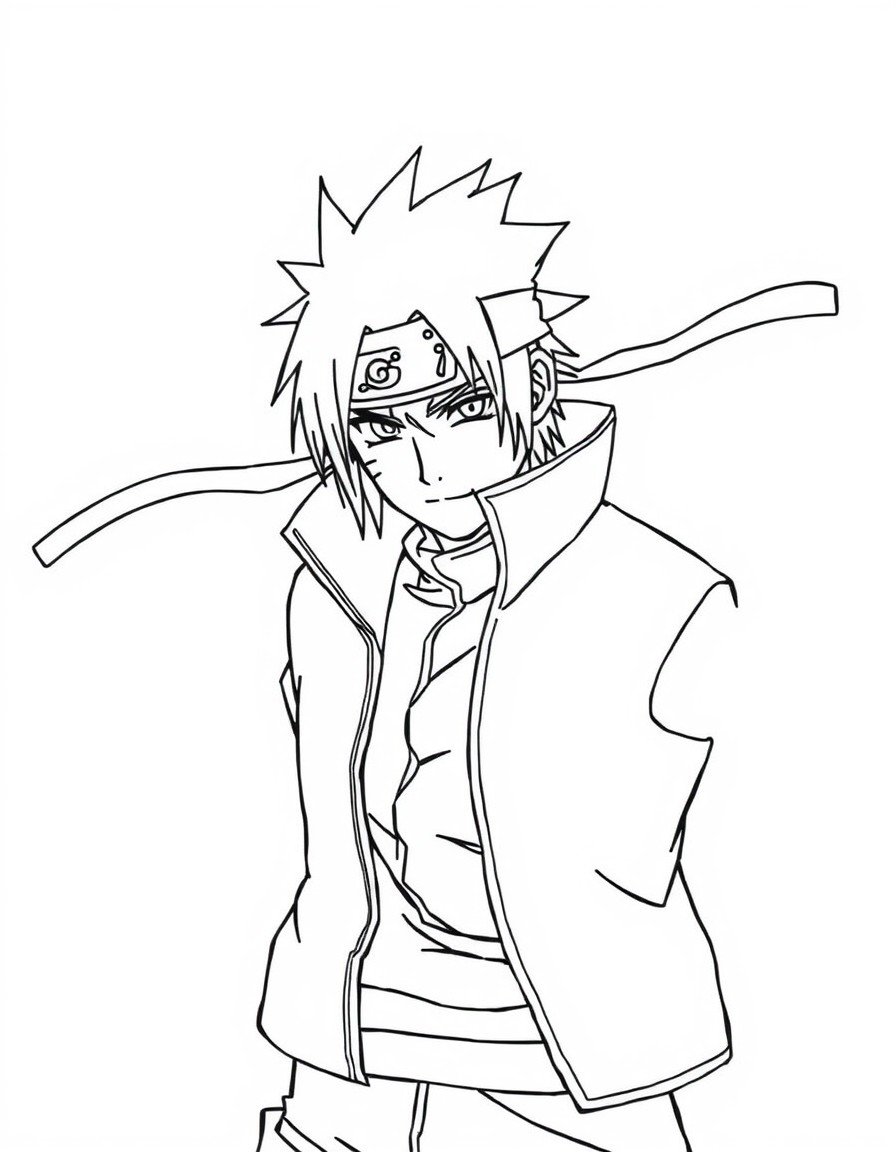 Sasuke Naruto Coloring Page