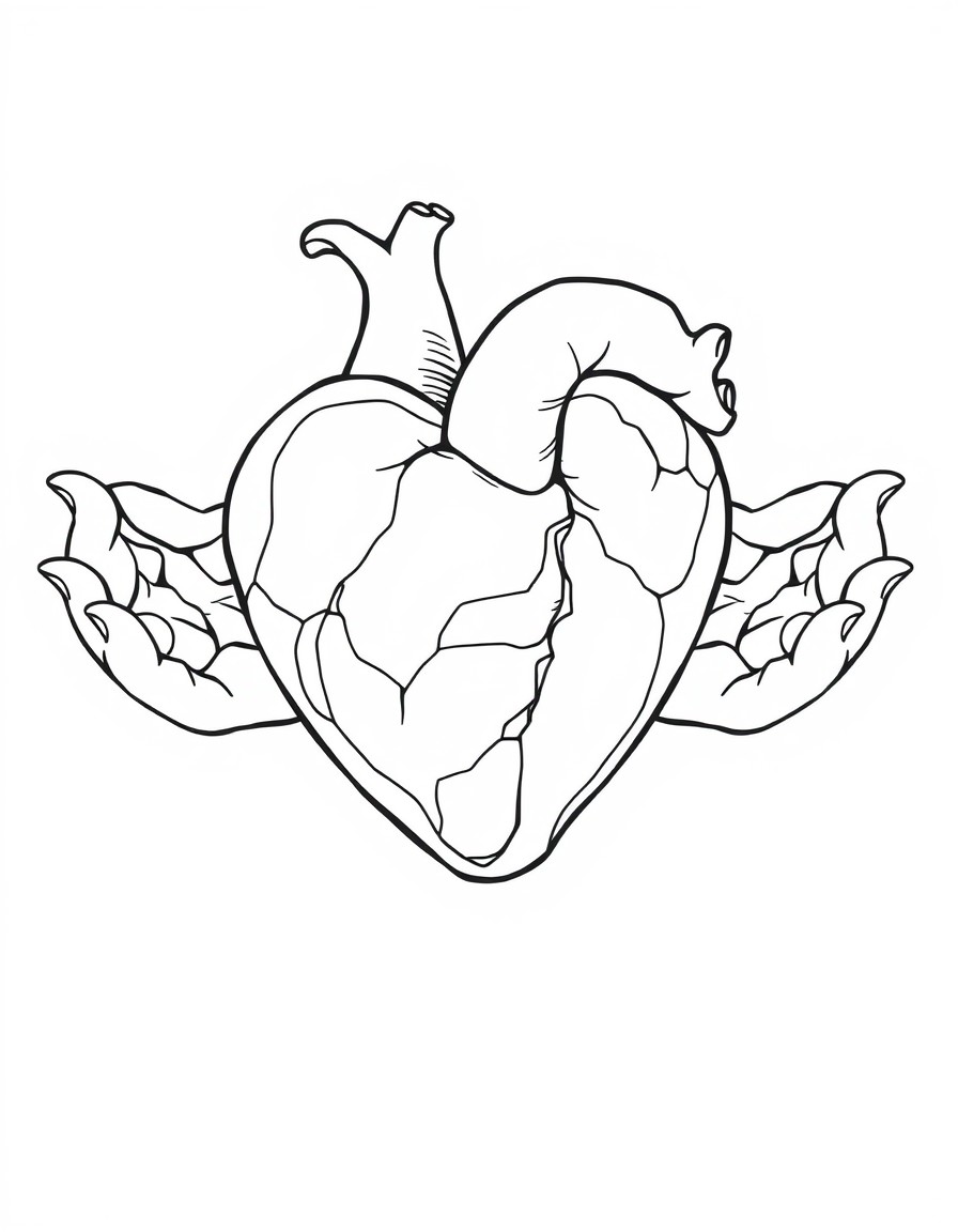 Heart with open hands