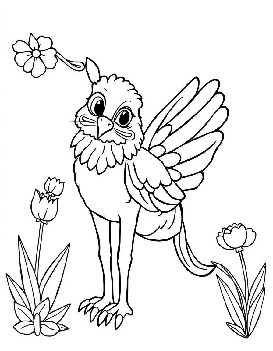 coloring page with pure white background and solid black lines only, no grayscale or shading: , thick black outlines, large clear spaces perfect for young children, clear outlines with good coloring spaces, perfect for printing