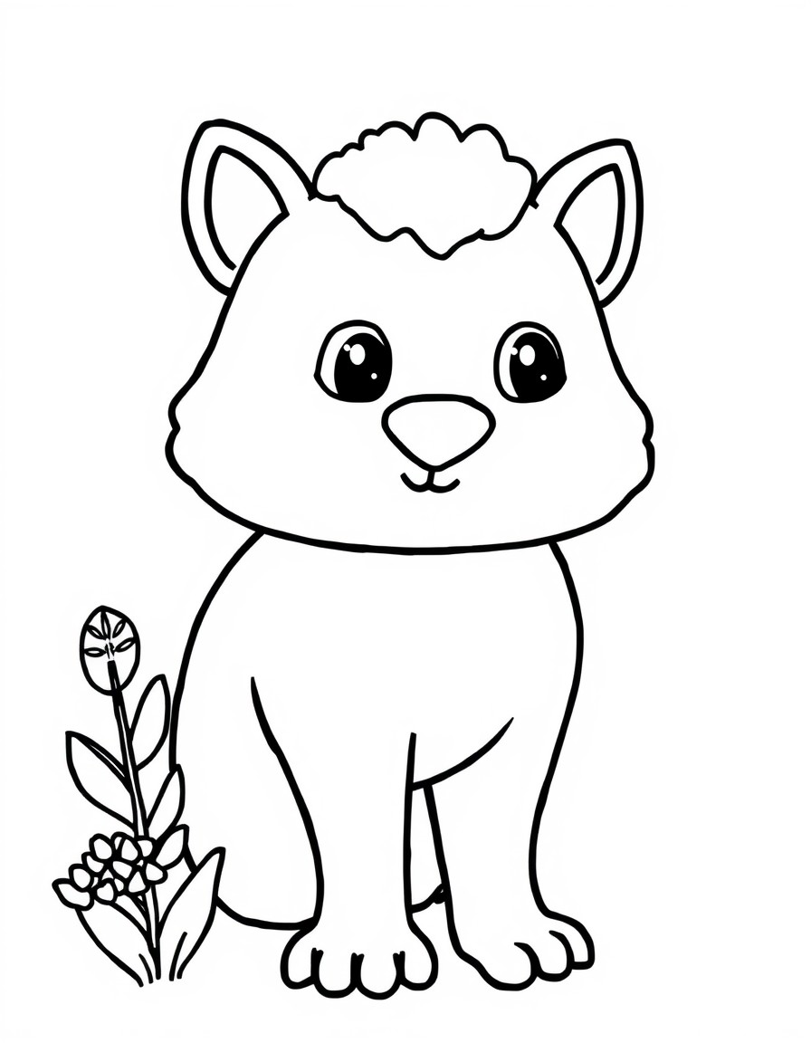 coloring page with pure white background and solid black lines only, no grayscale or shading: , thick black outlines, large clear spaces perfect for young children, clear outlines with good coloring spaces, perfect for printing