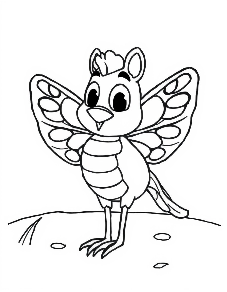 coloring page with pure white background and solid black lines only, no grayscale or shading: , thick black outlines, large clear spaces perfect for young children, clear outlines with good coloring spaces, perfect for printing