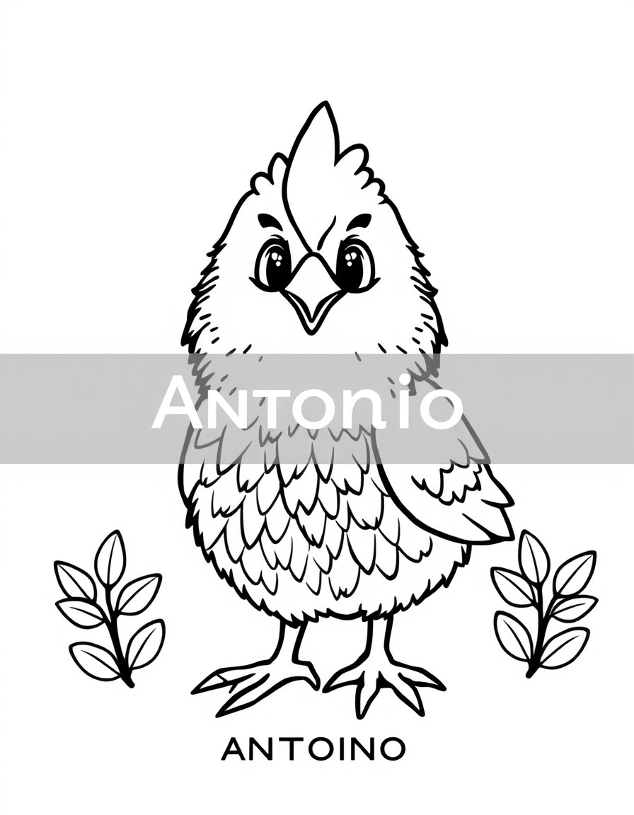 CUTE CHIKEN HIS NAME ANTONIO