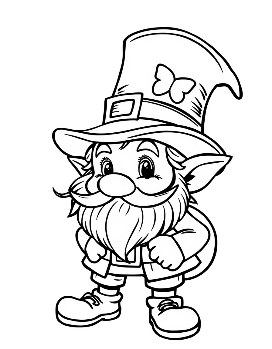 A cute Leprechaun with a big green cap