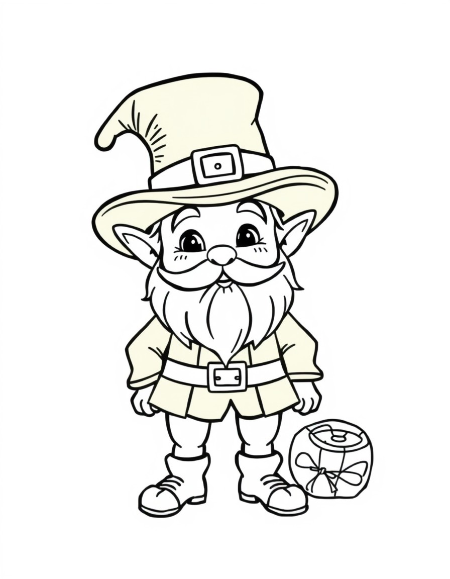 A cute Leprechaun with a big green cap