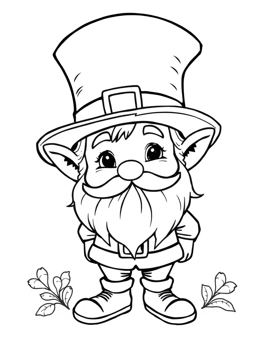 A cute Leprechaun with a big green cap