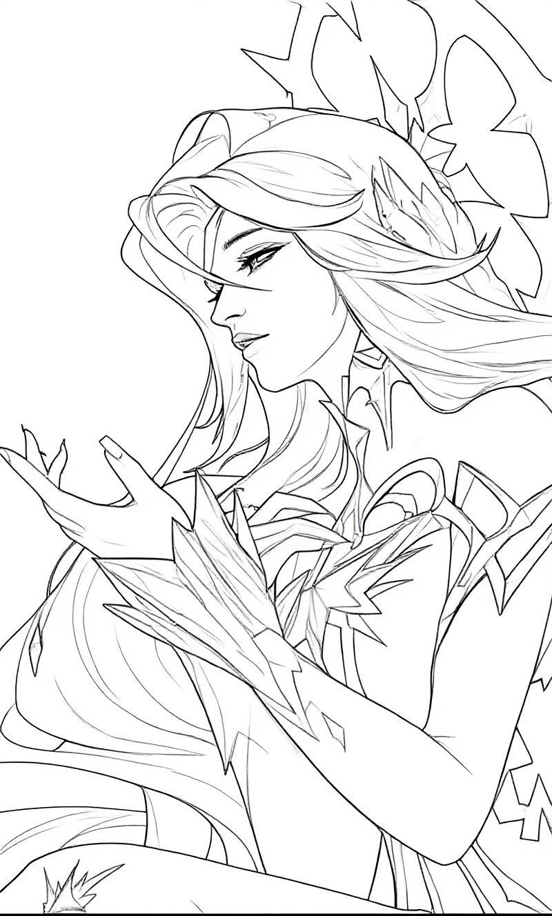 I want to make adjustments to this coloring page, keep the same black and white coloring page but only make the following change black in white only