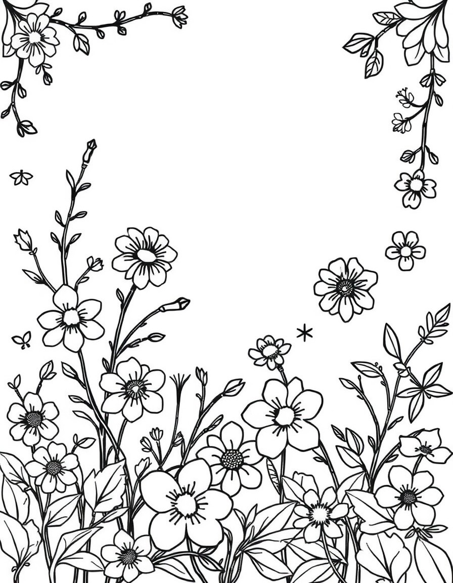 page full of flowers vines and graphic designs