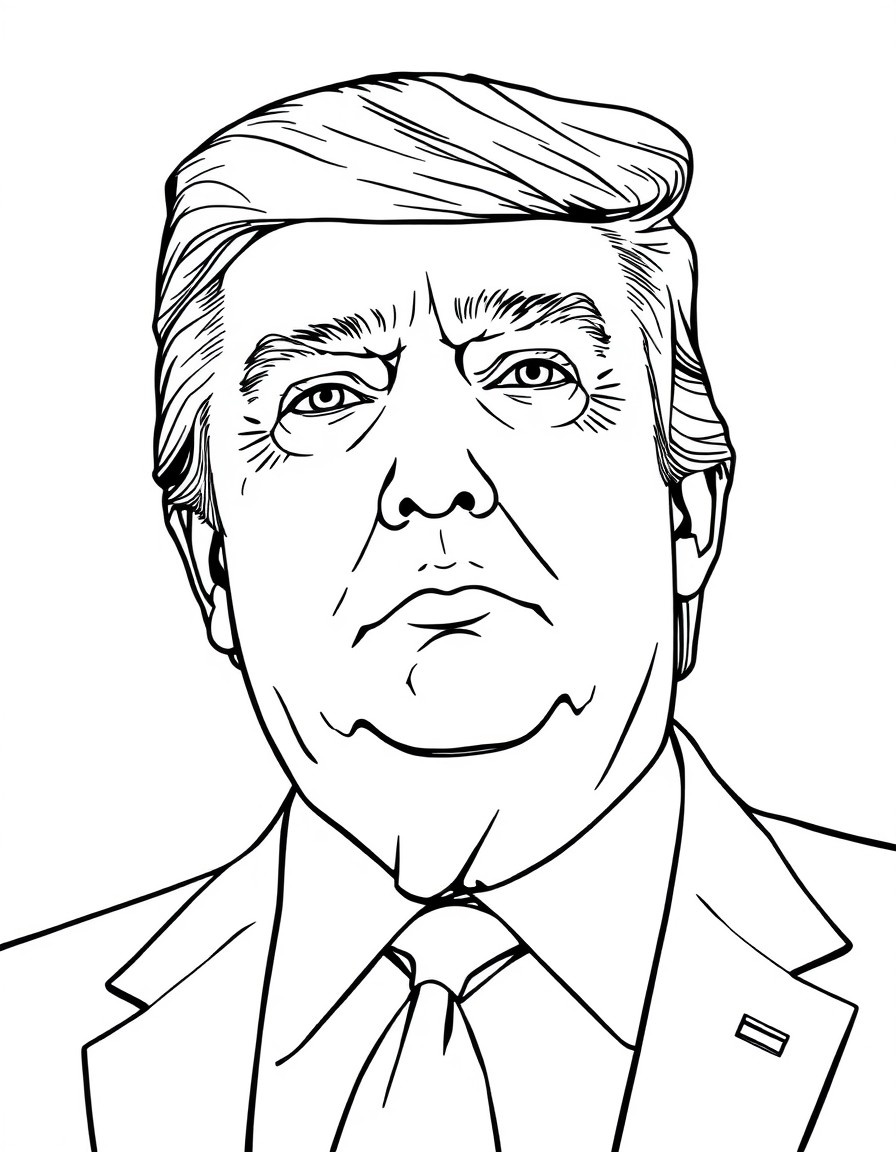 colored photo of donald trump