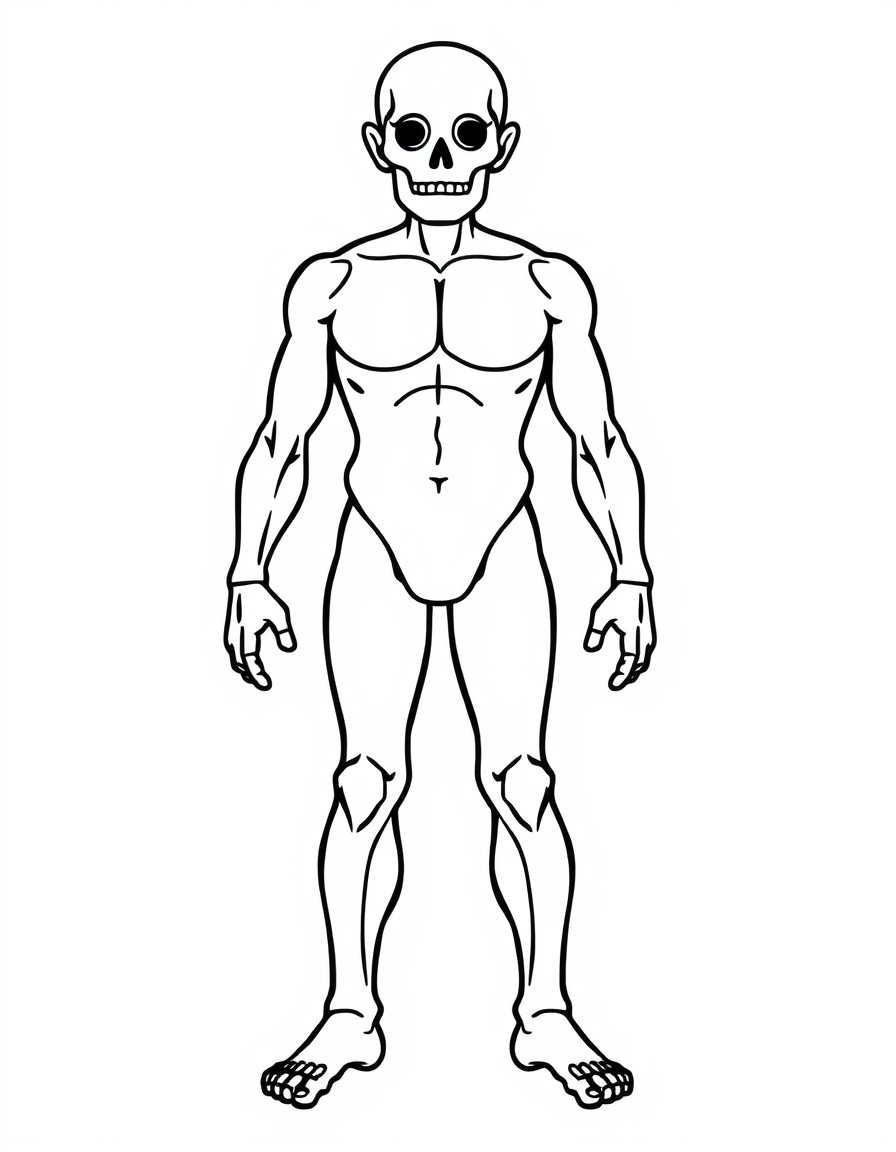 white background, black outlines, anatomically correct with proper proportions, well-structured, no missing or extra limbs, ready for coloring, coloring page of: , simple black outlines, large clear spaces, perfect for kids coloring