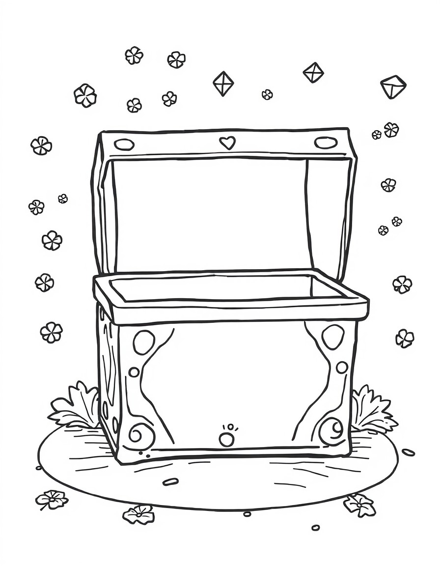 a cute mystery box with space for kids to draw inside the box