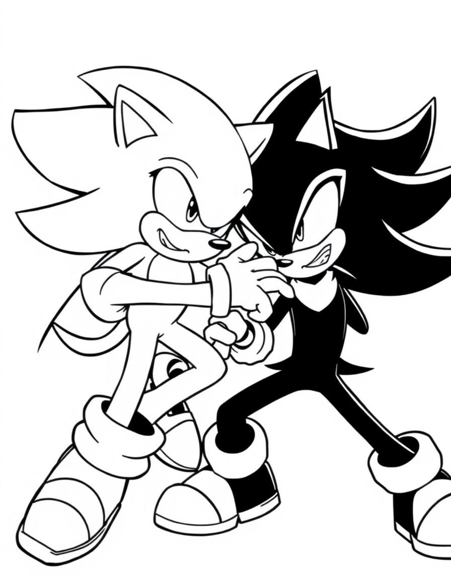 sonic the hedgehog and shadow fighting