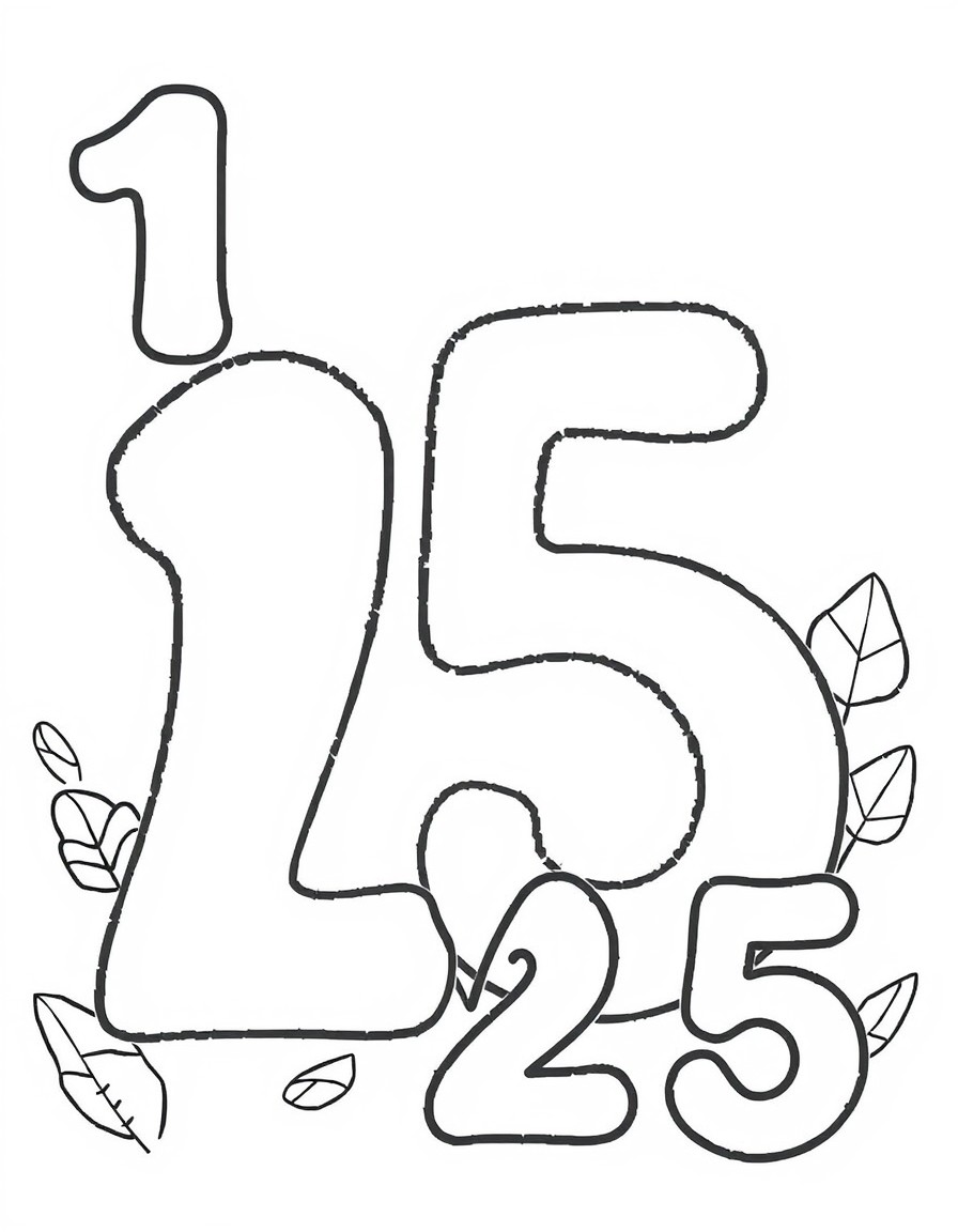 coloring book for kids 1 to 5 years old from numbers 1 to 25 attractive and activity