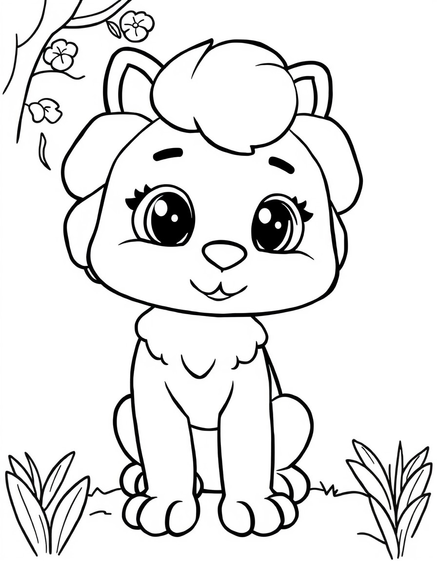 coloring page with pure white background and solid black lines only, no grayscale or shading: , thick black outlines, large clear spaces perfect for young children, clear outlines with good coloring spaces, perfect for printing