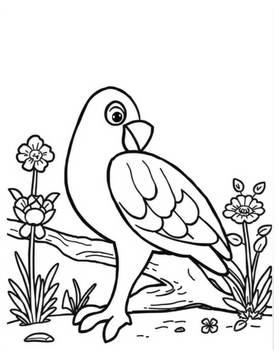 coloring page with pure white background and solid black lines only, no grayscale or shading: , thick black outlines, large clear spaces perfect for young children, clear outlines with good coloring spaces, perfect for printing