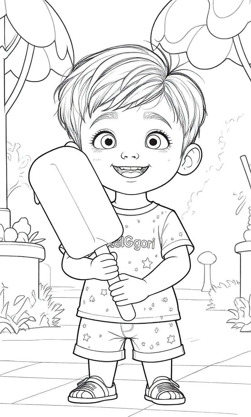 Make this a high-quality black and white COLORING PAGE with white background, only black lines, NO big gray areas, and clear, thick bold outlines, well-defined shapes, and clean edges. Remove all shad