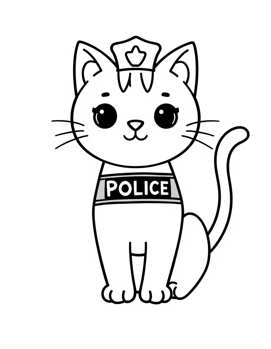 gato fofo policial