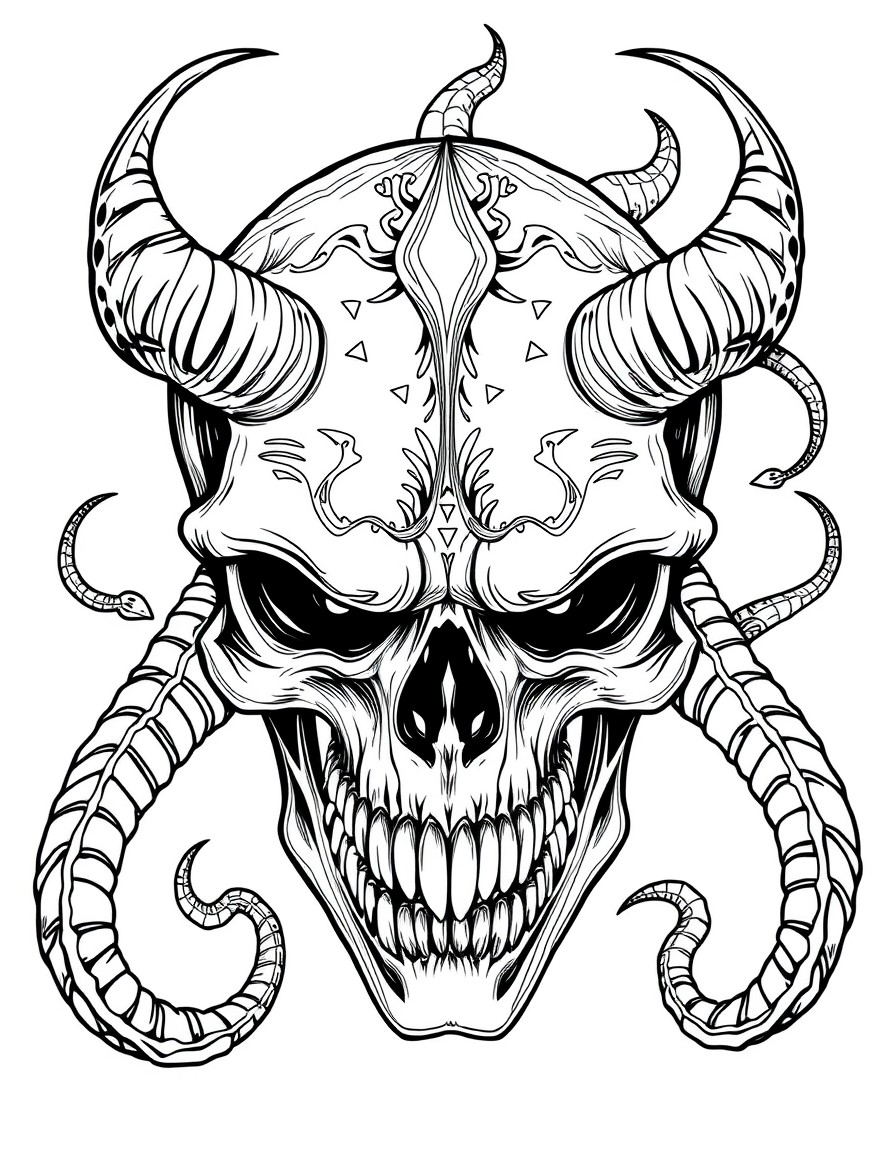 a skull mixed with venom