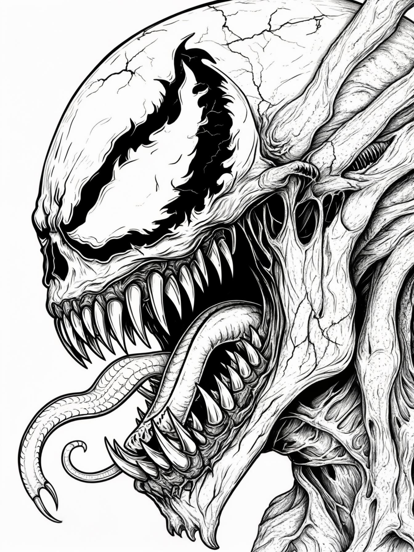 venom mixed with a skull