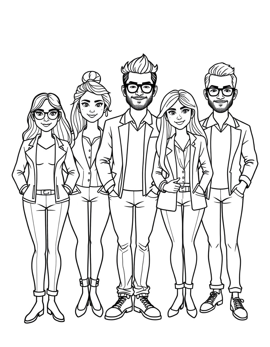 Crie avatares de profissionais de marketing, todos devem ter a verso feminina e masculina, cada um com um estilo, gostos e comportamentos diferentes. Essas profisses so social media, designer, copywri