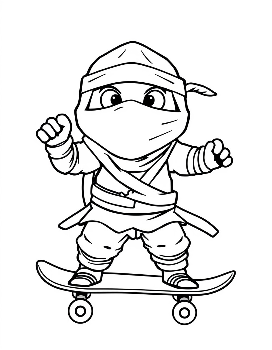 Uma tartaruga ninja em um skate e o texto 'JAMES' ao fundo