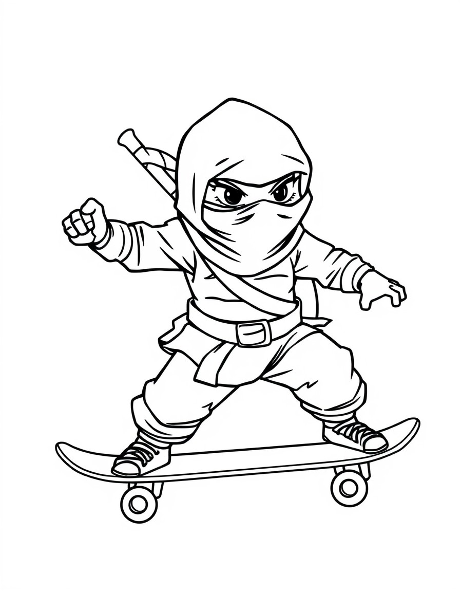 Uma tartaruga ninja em um skate e o texto 'JAMES' ao fundo