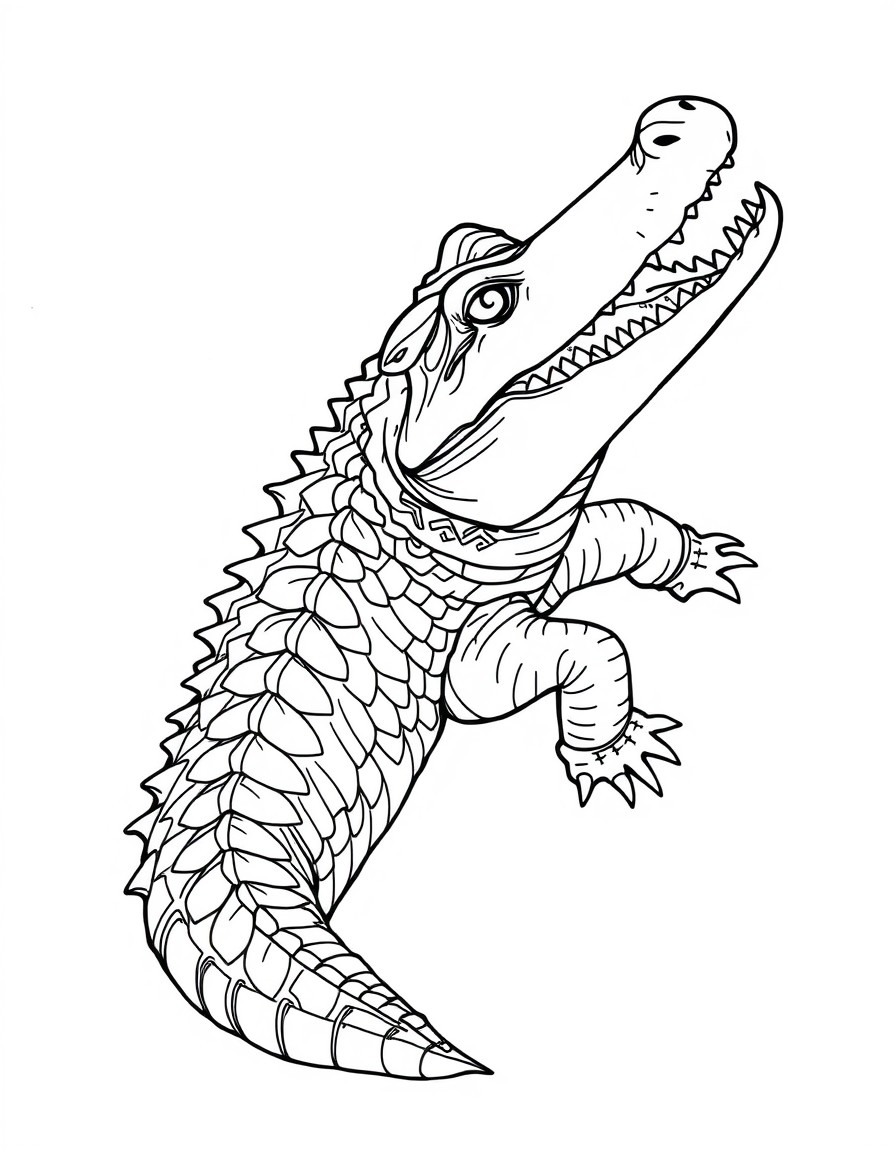 crocodile coloring page
