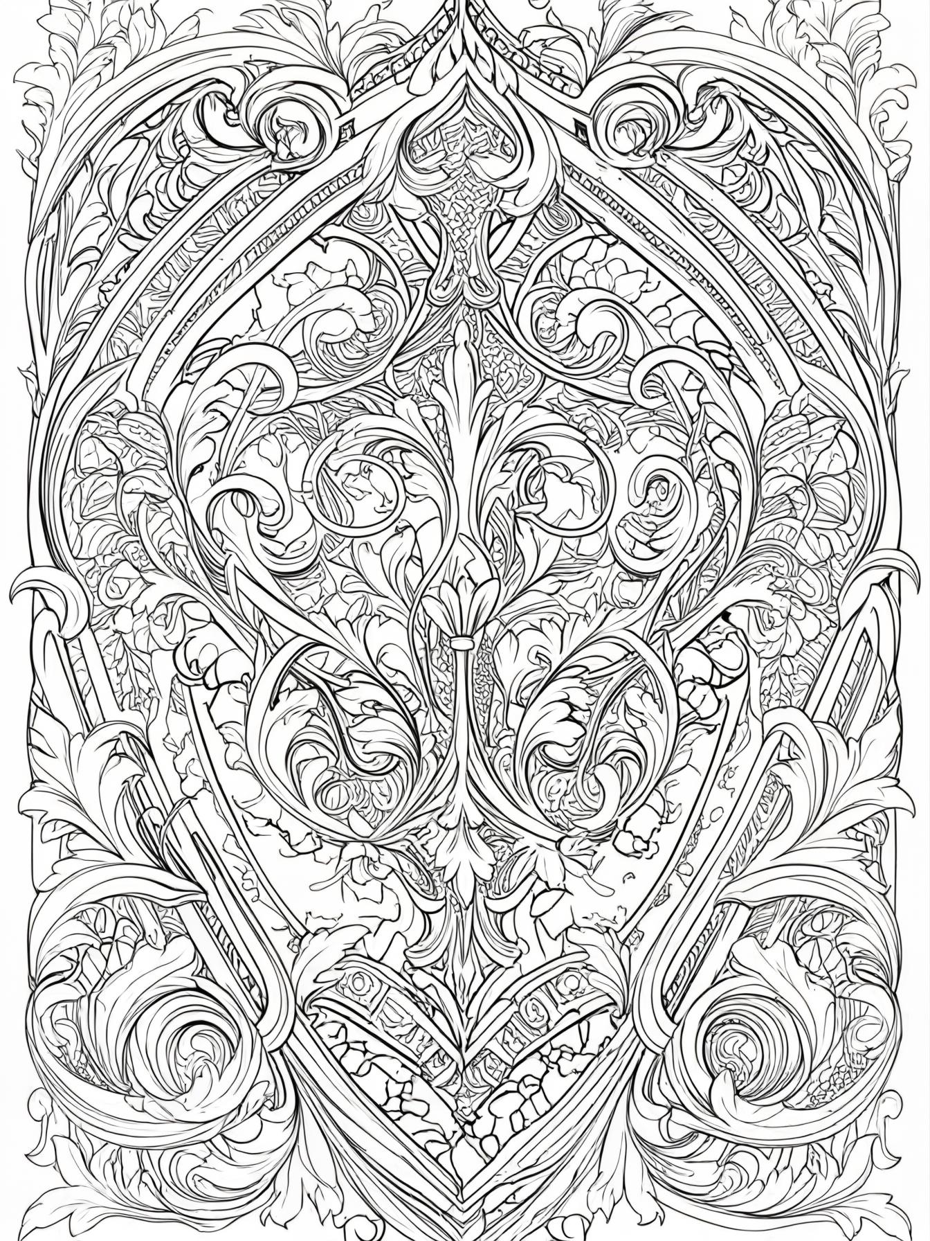 white background, black outlines, well-structured, ready for coloring, coloring page of: , very detailed, perfect for very advanced coloring
