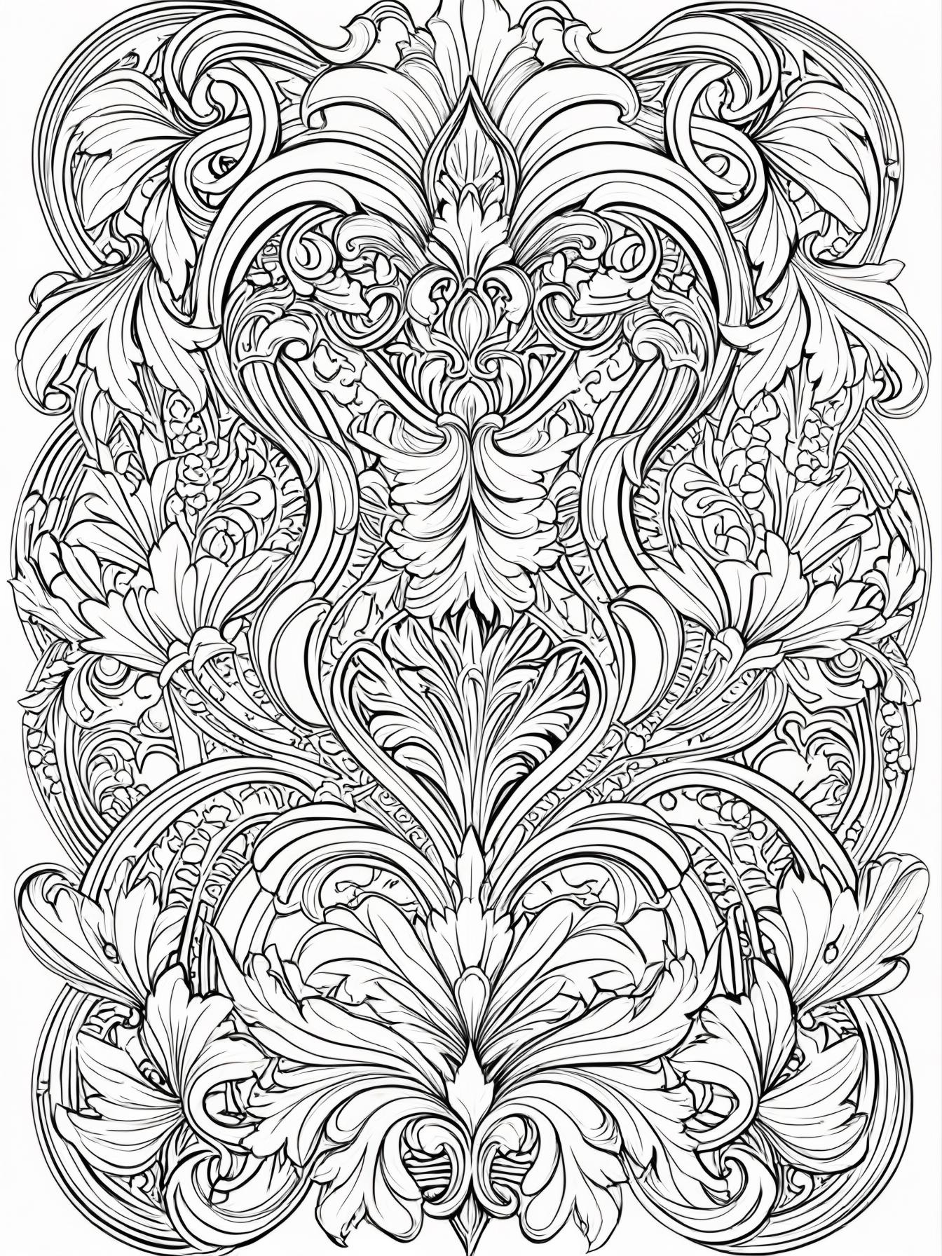 white background, black outlines, well-structured, ready for coloring, coloring page of: , very detailed, perfect for very advanced coloring