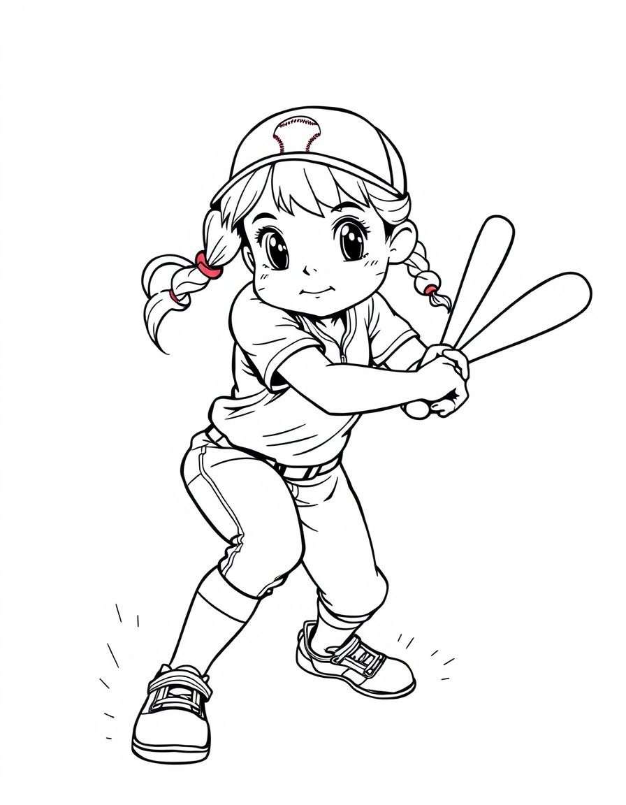 girl playing softball