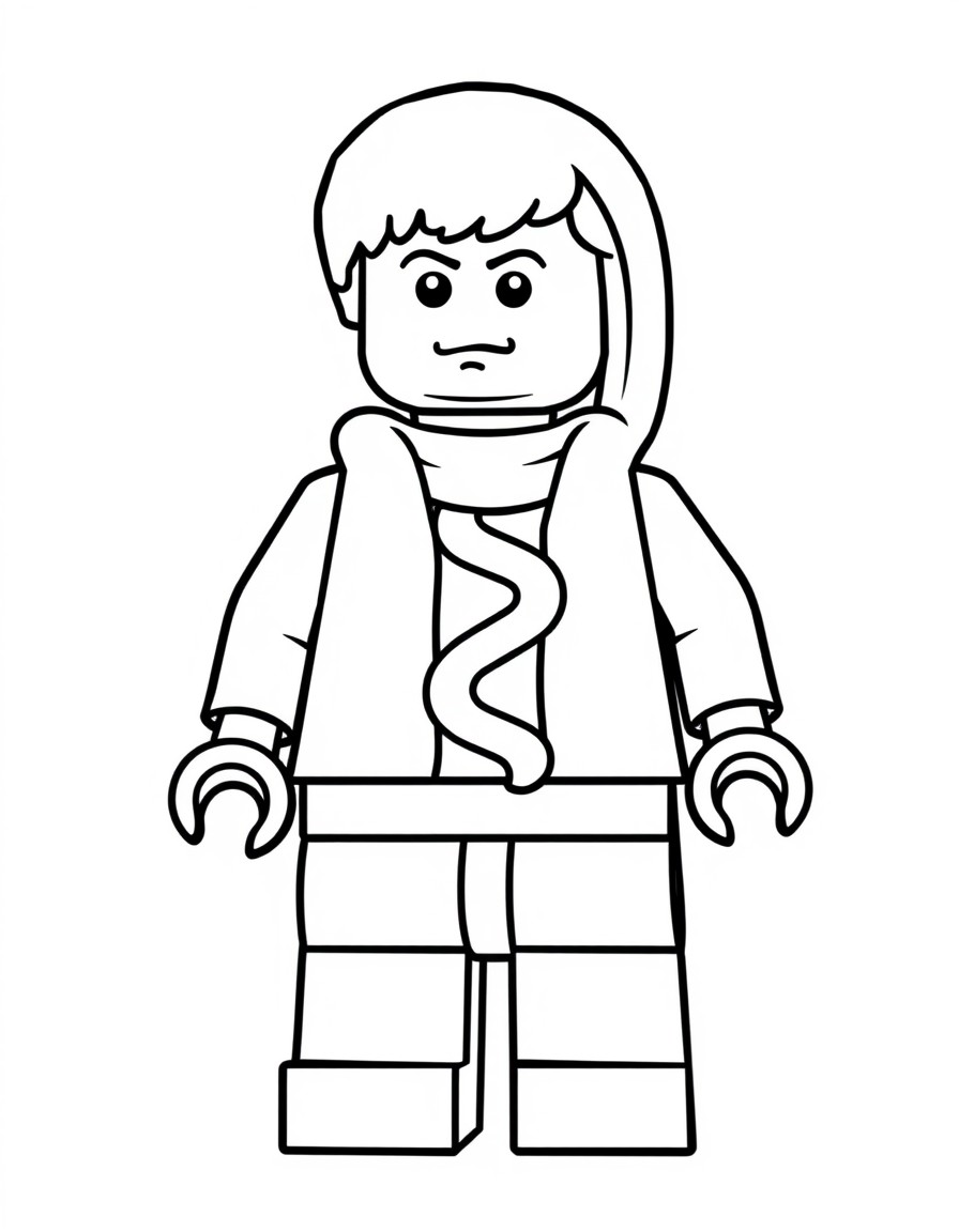 A lego minifigure dressed as a  hotdog