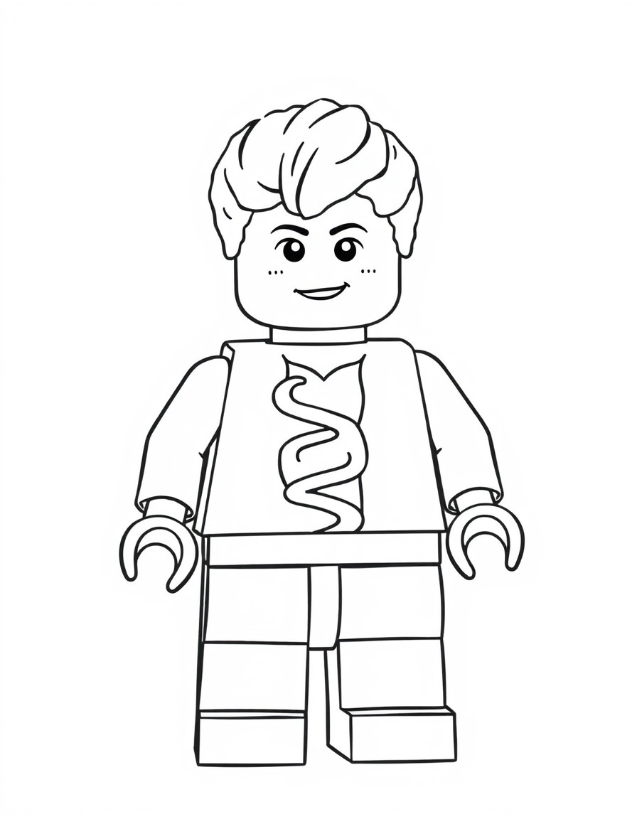 A lego minifigure dressed as a  hotdog