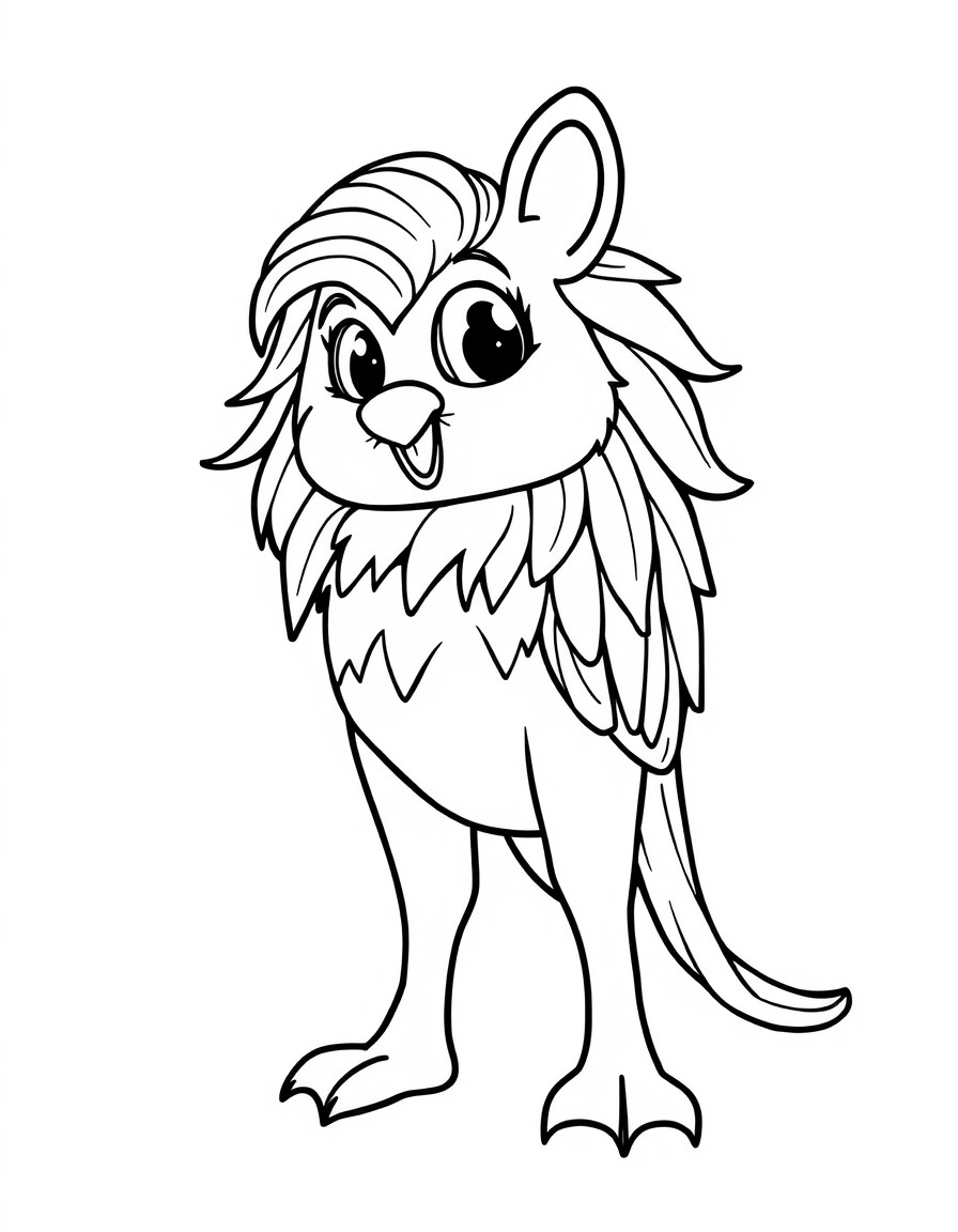 coloring page with pure white background and solid black lines only, no grayscale or shading: , thick black outlines, large clear spaces perfect for young children, clear outlines with good coloring spaces, perfect for printing