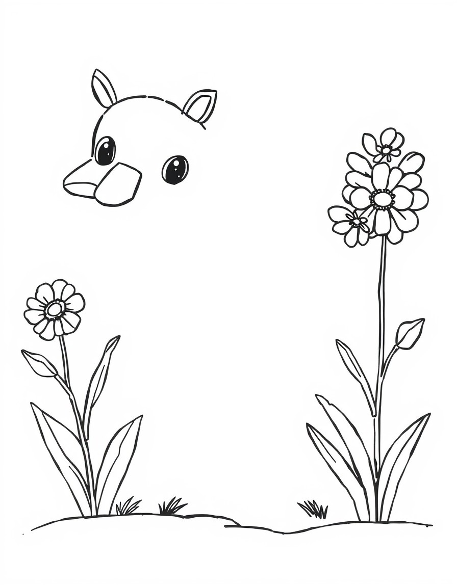 coloring page with pure white background and solid black lines only, no grayscale or shading: , thick black outlines, large clear spaces perfect for young children, clear outlines with good coloring spaces, perfect for printing