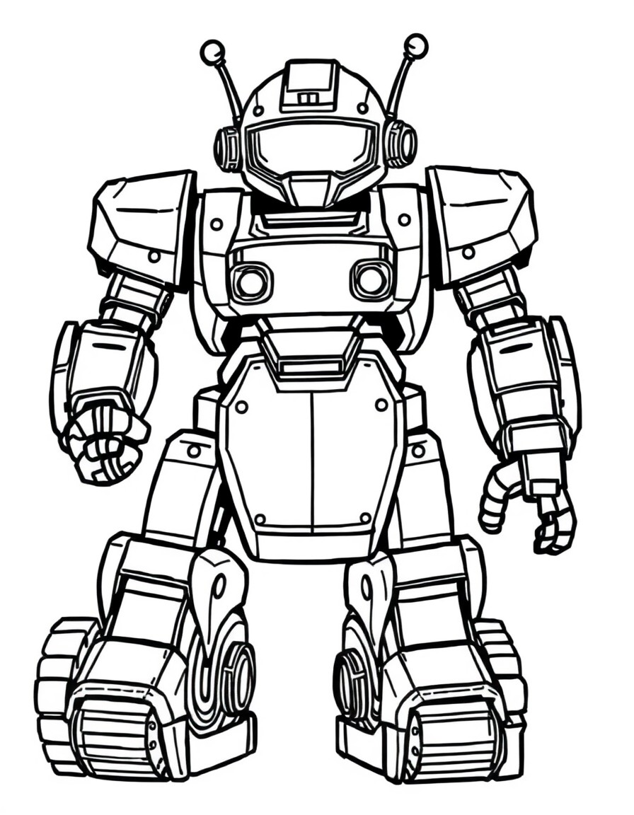 robot coloring page