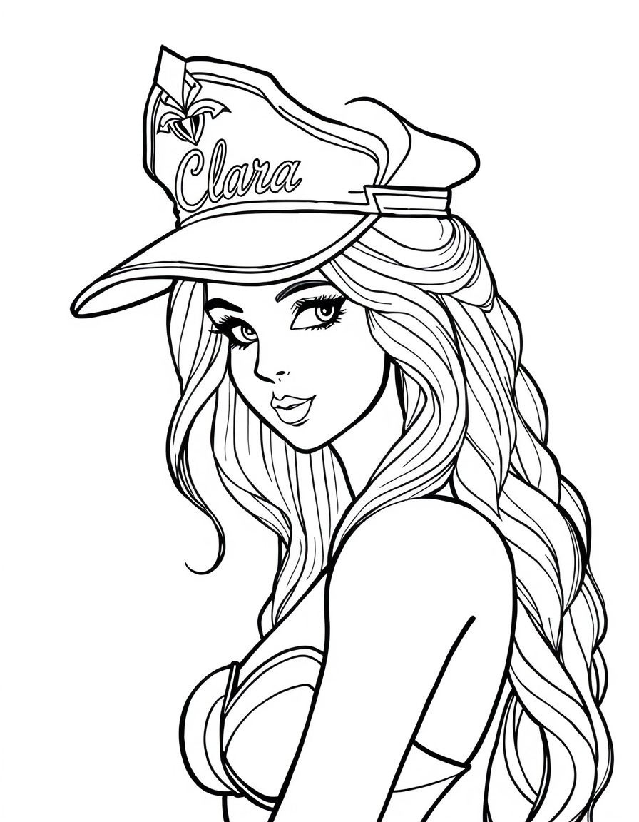 A siren with a cap thar has "Clara" on it