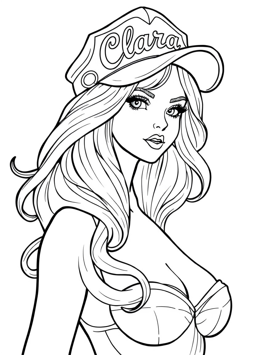 A siren with a cap thar has "Clara" on it