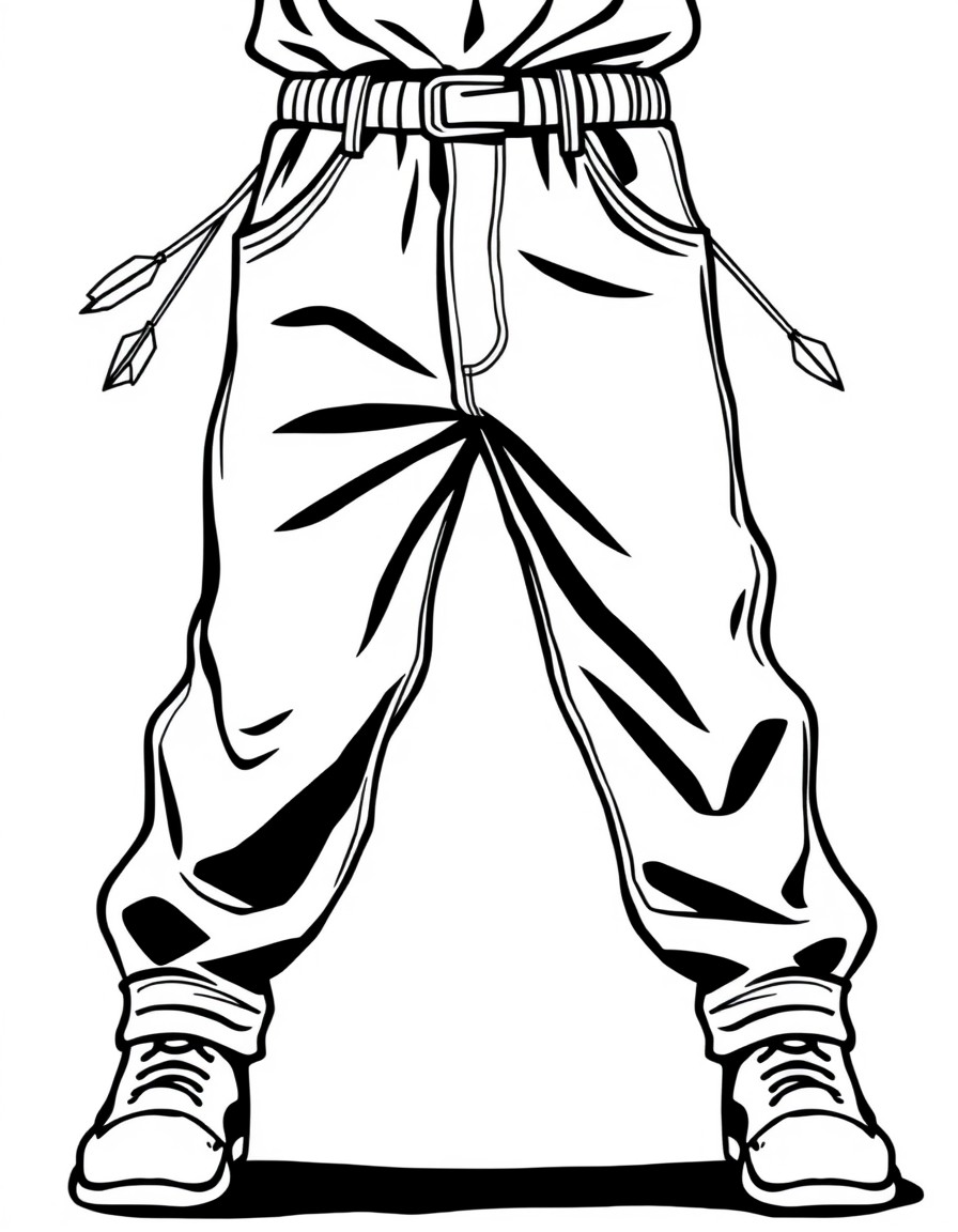 Pants down, instead of arrows- small elastic pipes with wide edges