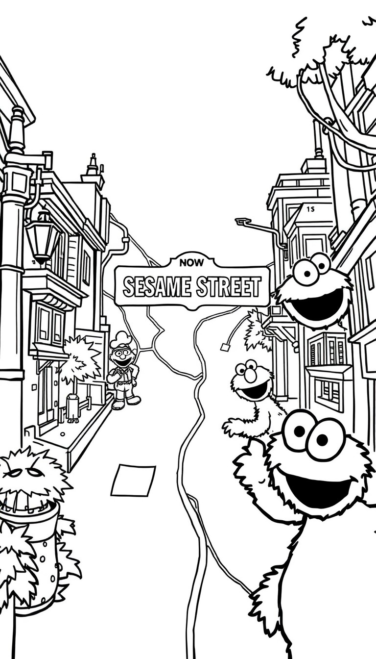 A map showing the way to Sesame Street